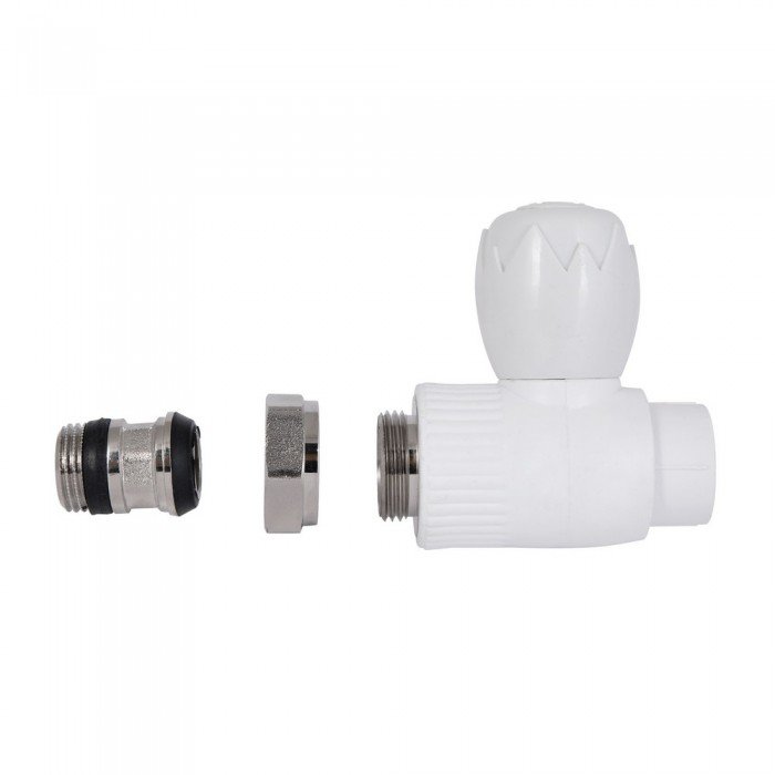 Кран Радиат. Шаров.  20*1/2 прямой (В.О.) "Белый"