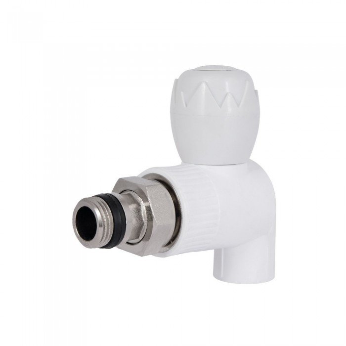 Кран Радиат. Шаров. 20*1/2 углов. (В.О.) "Белый"