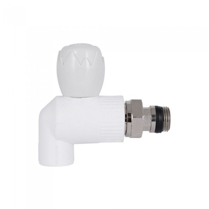 Кран Радиат. Шаров. 20*1/2 углов. (В.О.) "Белый"