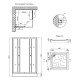 Набор Lidz душевая кабина Wawel SC90x90.SAT.LOW.GR, стекло тонированное 4 мм + поддон Mazur Набор Lidz душевая кабина Wawel SC90x90.SAT.LOW.GR, стекло тонированное 4 мм + поддон Mazur