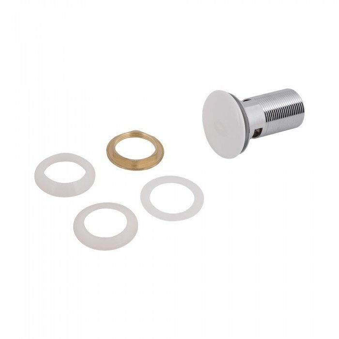 Qtap Pop-up Донный клапан для биде с переливом 70х70х110 mm White