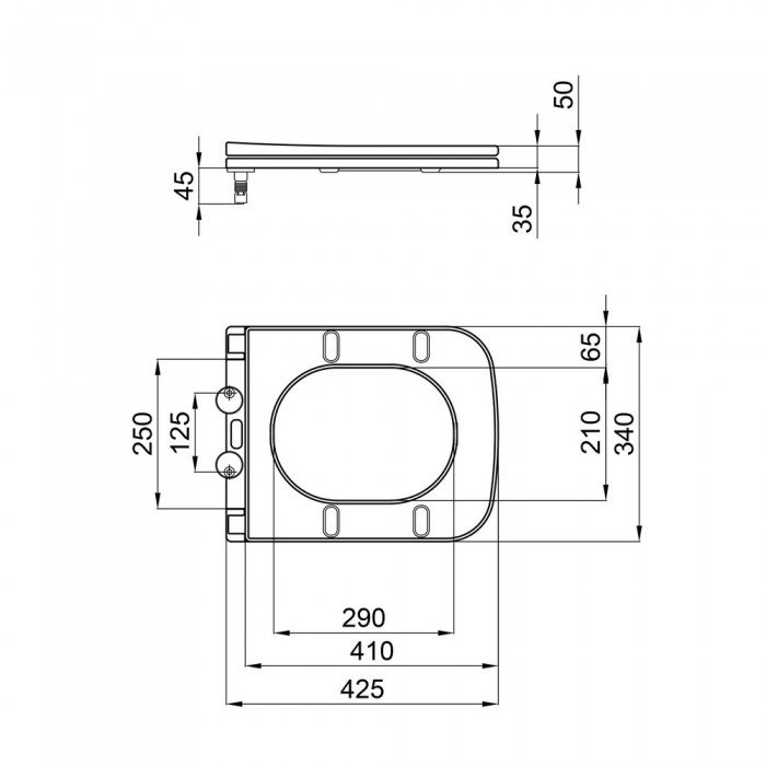 Сиденье для унитаза Qtap Nando с микролифтом Slim QT12991222AW
