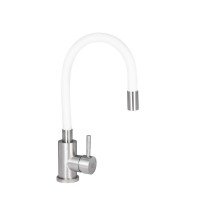 Смеситель для кухни Lidz Aria 015F3 с гибким изливом (k35) LDARI015F3WHI43362 White / Nickel Смеситель для кухни Lidz Aria 015F3 с гибким изливом (k35) LDARI015F3WHI43362 White / Nickel
