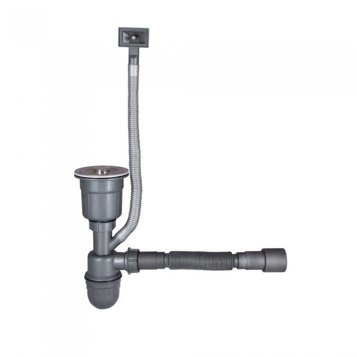 Мойка для кухни интегрированная Lidz Handmade H5050B (LDH5050BPVD43619) Brushed Black PVD 3,0/1,0 мм