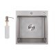 Мойка для кухни интегрированная Lidz Handmade H5050G (LDH5050GPVD43620) Brushed Grey PVD 3,0/1,0 мм