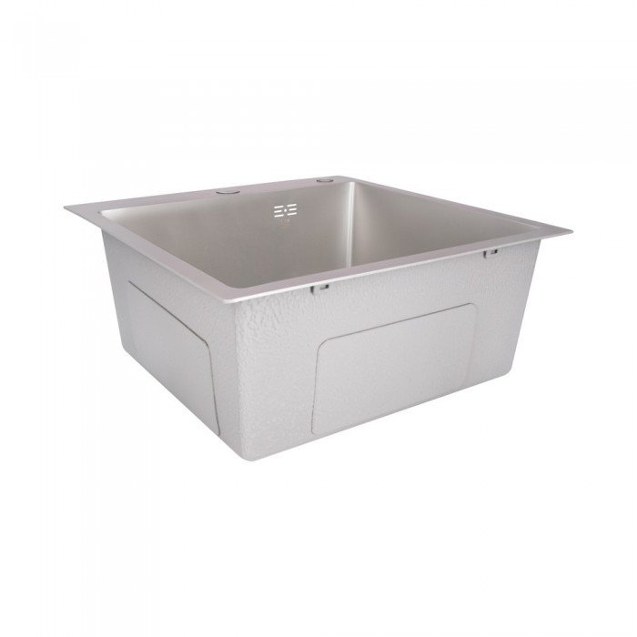 Мойка для кухни интегрированная Lidz Handmade H5050G (LDH5050GPVD43620) Brushed Grey PVD 3,0/1,0 мм