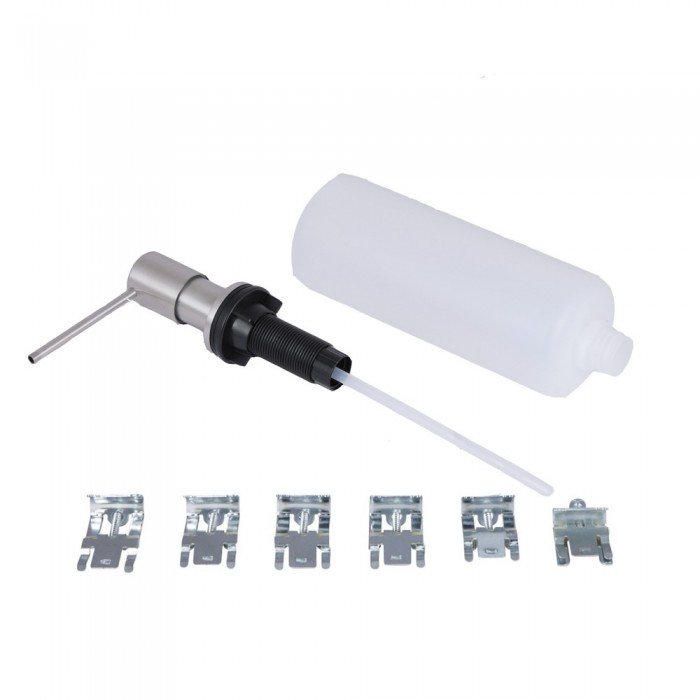 Мойка для кухни интегрированная Lidz Handmade H6050G (LDH6050GPVD43622) Brushed Grey PVD 3,0/1,0 мм