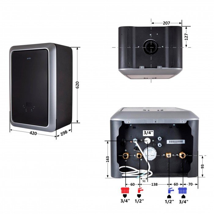 Котел газовий Airfel MAESTRO 24 кВт двоконтурний конденсаційний