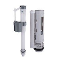 Qtap HY1(Presto)  комплект арматуры для бачка унитаза с двойной круглой кнопкой смыва 4,8 см и клапаном нижней подачи воды, 3/6L CHR