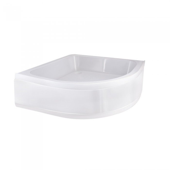 Lidz Latwa SC90x90.SAT.MID.FR Душевая кабина полукруглая, стекло Frost 4 мм + Lidz Душевой поддон KAPIELKA ST90x90x26, с панелью