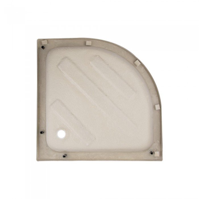 Lidz Latwa SC90x90.SAT.MID.FR Душевая кабина полукруглая, стекло Frost 4 мм + Lidz Душевой поддон KAPIELKA ST90x90x26, с панелью