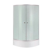 Lidz Latwa SC80x80.SAT.MID.FR Душевая кабина полукруглая, стекло Frost 4 мм + Lidz Душевой поддон KAPIELKA ST80x80x26, с панелью Lidz Latwa SC80x80.SAT.MID.FR Душевая кабина полукруглая, стекло Frost 4 мм + Lidz Душевой поддон KAPIELKA ST80x80x26, с панелью