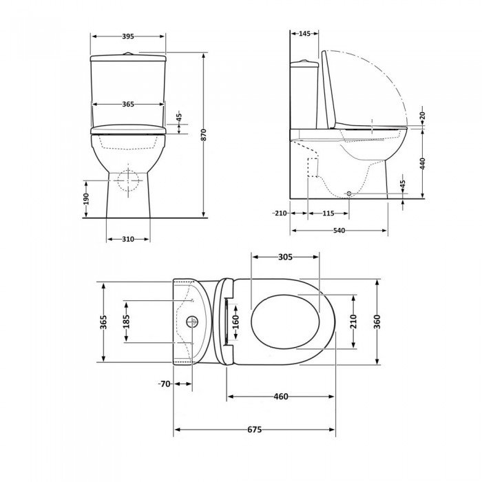 Унітаз-компакт Qtap Scorpio безободковий Ultra Quiet з сидінням Soft-close QT14226088AW