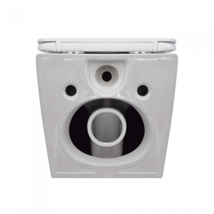 Унітаз підвісний Qtap Jay безободковий Ultra Quiet з сидінням Soft-close QT07335177W