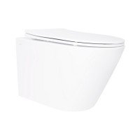 Унитаз подвесной Qtap Swan безободковый Ultra Quiet с сиденьем Soft-close QT16335179W