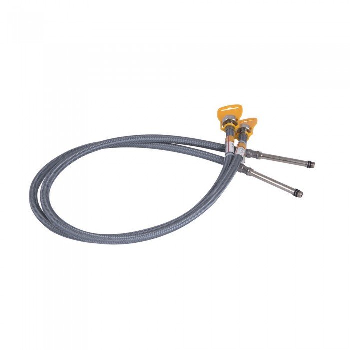 Шланг гнучкий NYLON для води у нейлоновому обплет.  довгий (пара) L-80 cм. 1/2"в хМ10з SF390W80 SD Forte