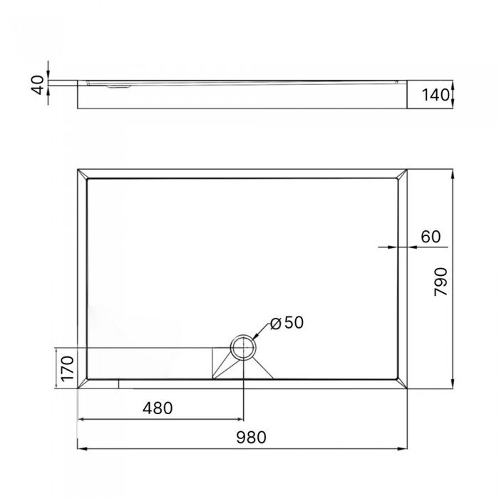 Душевой поддон KAPIELKA ST100x80х14 низкий, прямоугольный, диаметр слива 52 мм Lidz Душевой поддон KAPIELKA ST100x80х14 низкий, прямоугольный, диаметр слива 52 мм Lidz