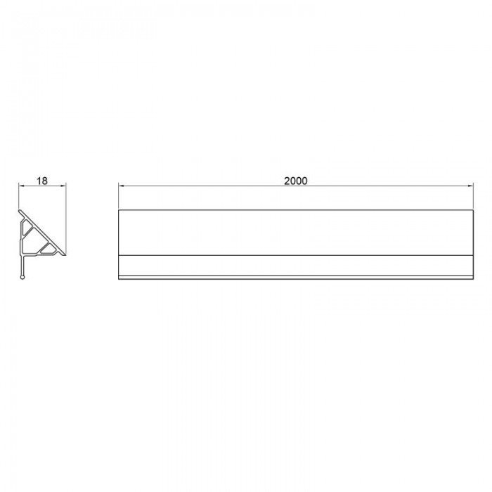 Набор декоративные планки для поддона и ванны (2x2м) + 2 колпачка Qtap WCS022