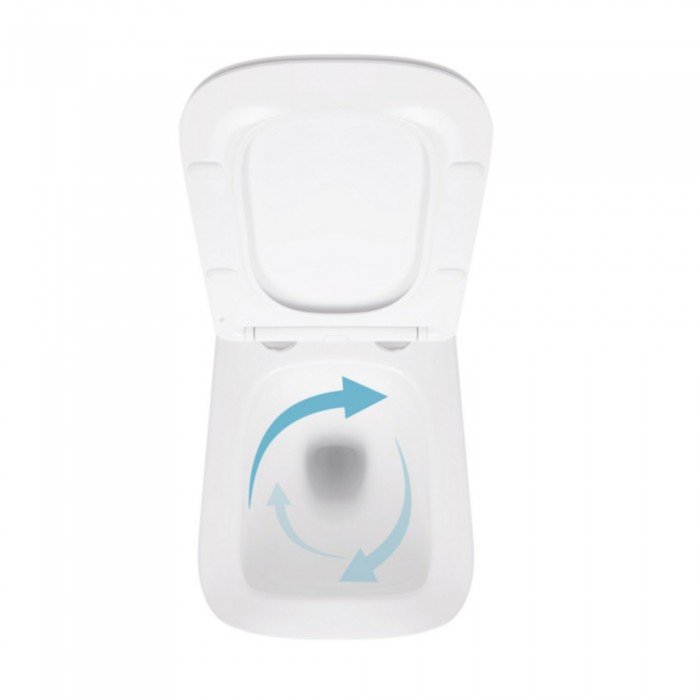 Унитаз подвесной Qtap Crow безободковый с сиденьем Soft-close QT05335171W Унитаз подвесной Qtap Crow безободковый с сиденьем Soft-close QT05335171W