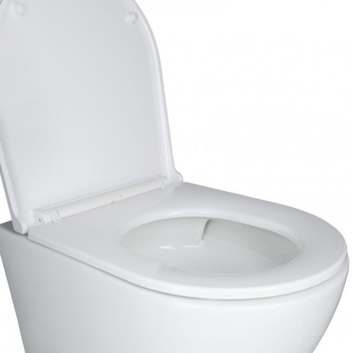 Готовое решение Qtap для ванной комнаты: подвесной унитаз Robin Ultra Quiet 490x365x325 + комплект инсталляции Nest 4 в 1 (квадратная клавиша Chrome)