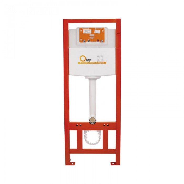 Готове рішення Qtap для ванної кімнати: підвісний унітаз Robin Ultra Quiet 490x365x325 + комплект інсталяції Nest 4 в 1 (кругла клавіша Satin)