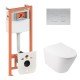 Готовое решение Qtap для ванной комнаты: подвесной унитаз  Swan Ultra Quiet 485x360x320 + комплект инсталляции Nest 4 в 1 (круглая клавиша Satin) Готовое решение Qtap для ванной комнаты: подвесной унитаз  Swan Ultra Quiet 485x360x320 + комплект инсталляции Nest 4 в 1 (круглая клавиша Satin)