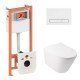 Готовое решение Qtap для ванной комнаты: подвесной унитаз  Swan Ultra Quiet 485x360x320 + комплект инсталляции Nest 4 в 1 (линейная клавиша White) Готовое решение Qtap для ванной комнаты: подвесной унитаз  Swan Ultra Quiet 485x360x320 + комплект инсталляции Nest 4 в 1 (линейная клавиша White)