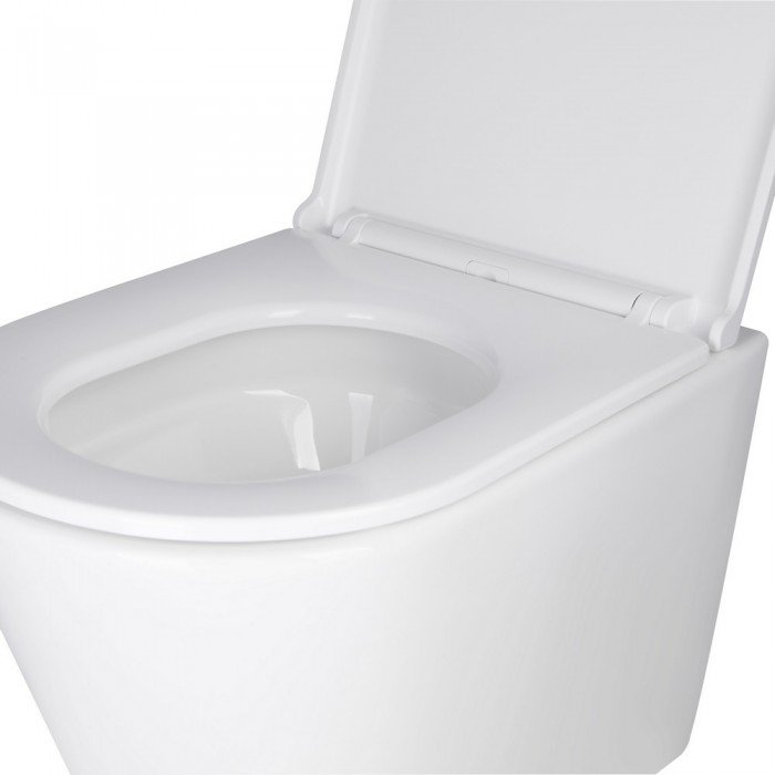 Готовое решение Qtap для ванной комнаты: подвесной унитаз Scorpio Ultra Quiet + комплект инсталляции Nest 4 в 1 (квадратная клавиша Chrome)