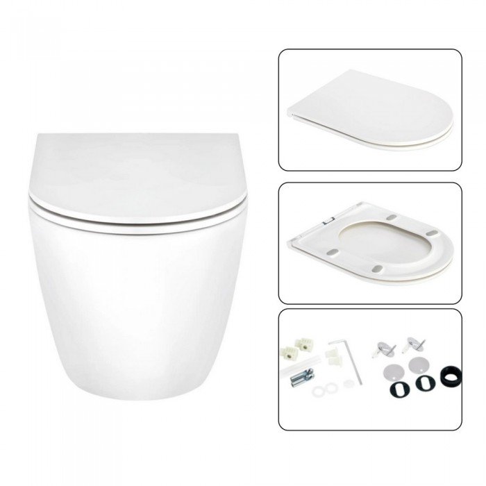 Готове рішення Qtap для ванної кімнати: підвісний унітаз Scorpio Ultra Quiet 520x365x365 + комплект інсталяції Nest 4 в 1 (лінійна клавіша White)