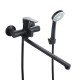 Смеситель для ванны Lidz Nicole 005 с поворотным изливом (c душевым гарнитуром) (k35) LDNIC005BLA45183 Black Смеситель для ванны Lidz Nicole 005 с поворотным изливом (c душевым гарнитуром) (k35) LDNIC005BLA45183 Black