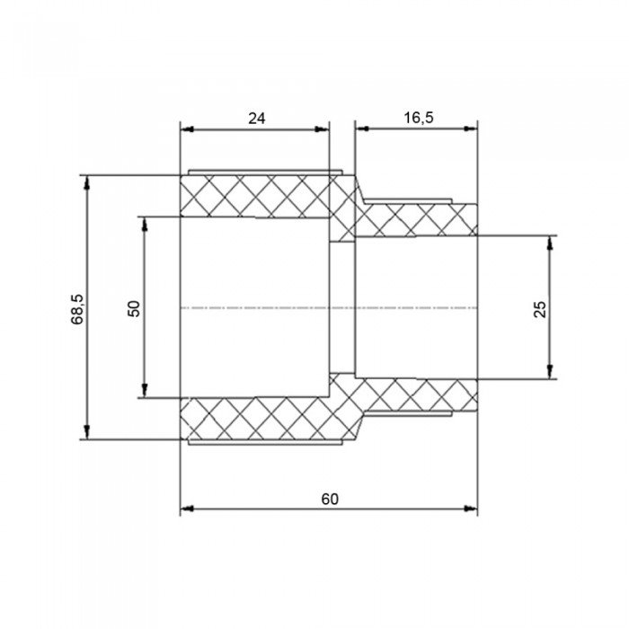 Муфта PPR Blue Ocean 50х25 редукційна