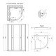 Душова кабіна Lidz Latwa SC80x80.SAT.LOW.FR, скло Frost 4 мм + Lidz Душовий піддон KAPIELKA ST80x80x15