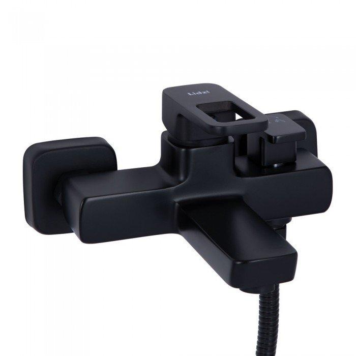 Змішувач для ванни Lidz Wawel 006 (з душовим гарнітуром) (k35) LDWAW006BLA45393 Black Змішувач для ванни Lidz Wawel 006 (з душовим гарнітуром) (k35) LDWAW006BLA45393 Black
