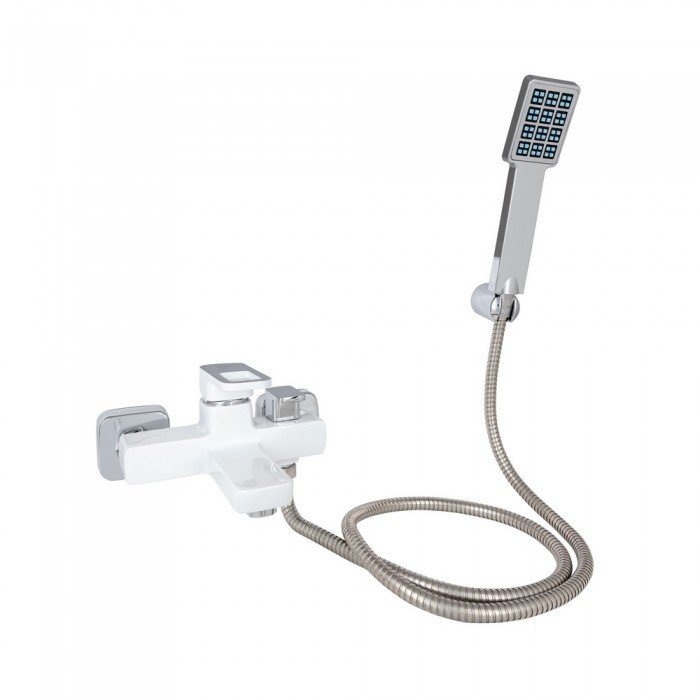 Смеситель для ванны Lidz Wawel 006 (c душевым гарнитуром) (k35) LDWAW006WHI45398 White Смеситель для ванны Lidz Wawel 006 (c душевым гарнитуром) (k35) LDWAW006WHI45398 White