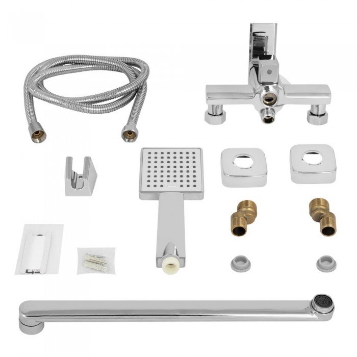 Смеситель для ванны Lidz Dozorca 005 с поворотным изливом (c душевым гарнитуром) (k35) LDDOZ005CRM45405 Chrome