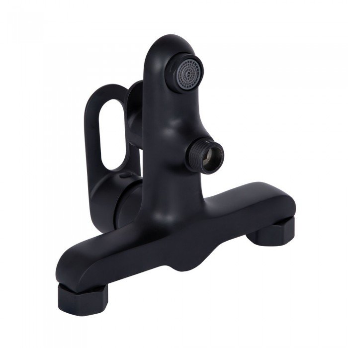 Змішувач для ванни Lidz Latwa 006 (з душовим гарнітуром) (k35) LDLAT006BLA45419 Black Змішувач для ванни Lidz Latwa 006 (з душовим гарнітуром) (k35) LDLAT006BLA45419 Black