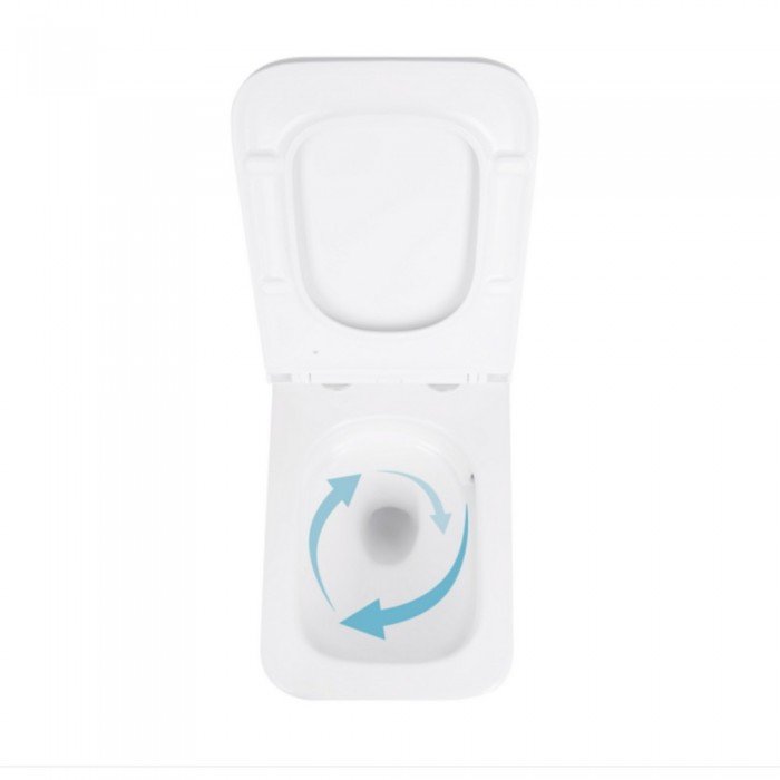 Унітаз підвісний Qtap Gemini безободковий з сидінням Soft-close QT2533076EUQW