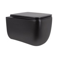 Унитаз подвесной Qtap Gemini безободковый с сиденьем Soft-close QT2533076EUQMB