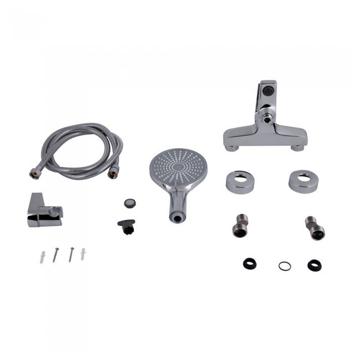 Смеситель для ванны Qtap Stenava New (c душевым гарнитуром) QTSTE259CRM45537 Chrome