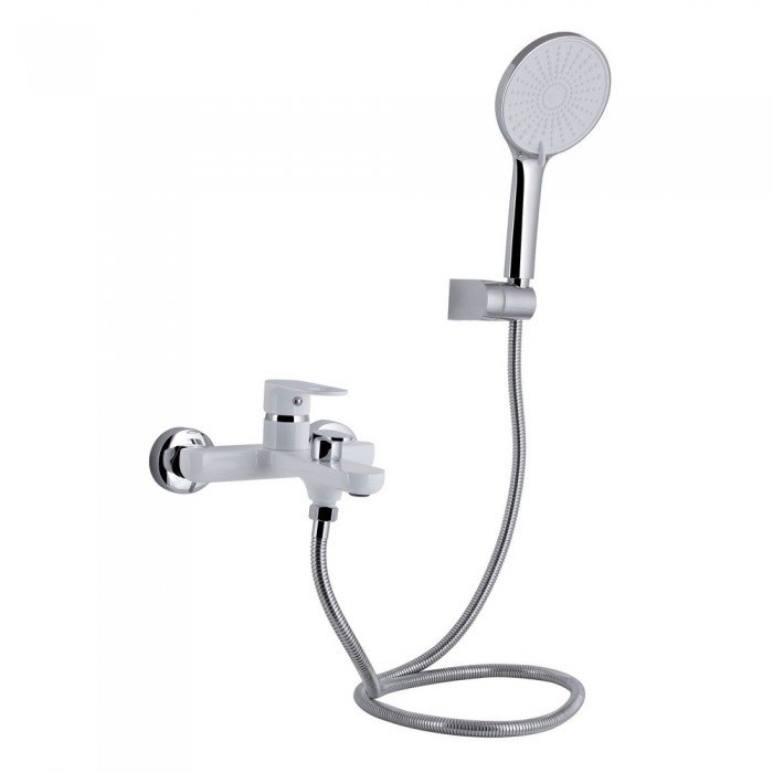 Смеситель для ванны Qtap Jay (c душевым гарнитуром) QTJAY259CRW45553 Chrome/White Смеситель для ванны Qtap Jay (c душевым гарнитуром) QTJAY259CRW45553 Chrome/White