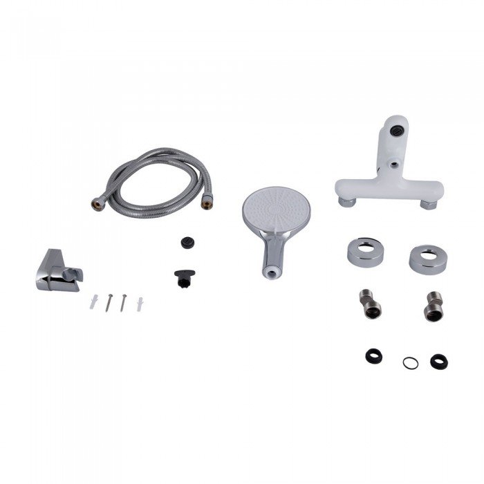 Смеситель для ванны Qtap Jay (c душевым гарнитуром) QTJAY259CRW45553 Chrome/White Смеситель для ванны Qtap Jay (c душевым гарнитуром) QTJAY259CRW45553 Chrome/White