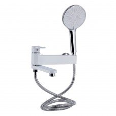 Смеситель для ванны Qtap Jay с поворотным изливом (c душевым гарнитуром) QTJAY260CRW45554 Chrome/White Смеситель для ванны Qtap Jay с поворотным изливом (c душевым гарнитуром) QTJAY260CRW45554 Chrome/White
