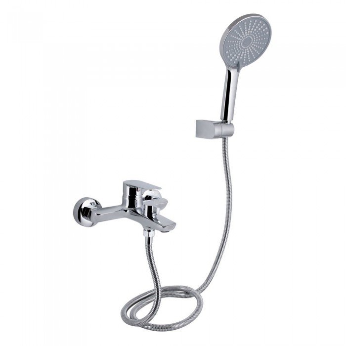Смеситель для ванны Qtap Leo New (c душевым гарнитуром) QTLEO259CRM45563 Chrome Смеситель для ванны Qtap Leo New (c душевым гарнитуром) QTLEO259CRM45563 Chrome