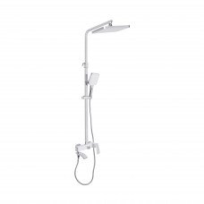 Душова система універсальна Qtap Swan Cascada на три споживача (з виливом) QTSWA111CRW45570 Chrome/White