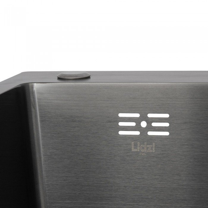 Мойка для кухни интегрированная Lidz Handmade H6350BR крыло справа (LDH6350BRPVD45590) Brushed Black PVD 3,0/1,0 мм