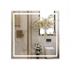 Зеркало Qtap Mideya 800x800 с LED-подсветкой Touch, с антизапотеванием, диммером QT2078NCF8080W