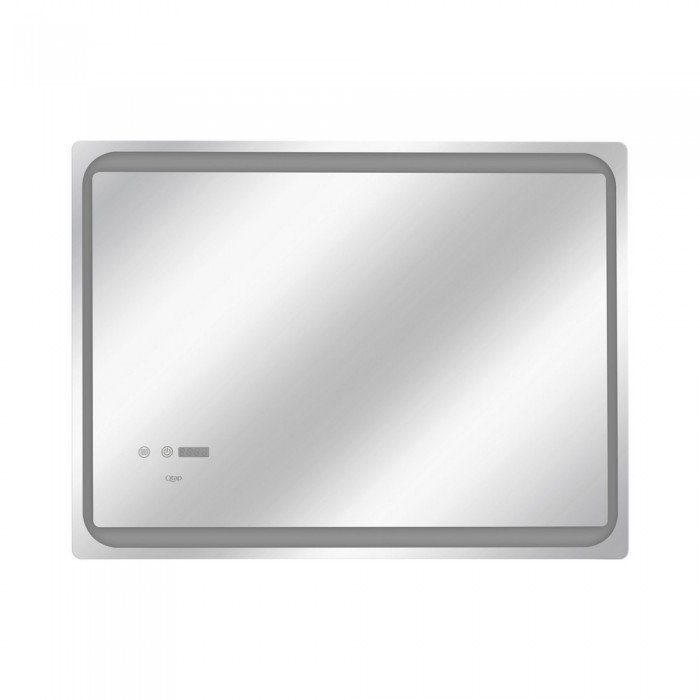 Зеркало Qtap Mideya 800х600 с LED-подсветкой Touch, с антизапотеванием, с часами, диммером QT2078NCF8060W