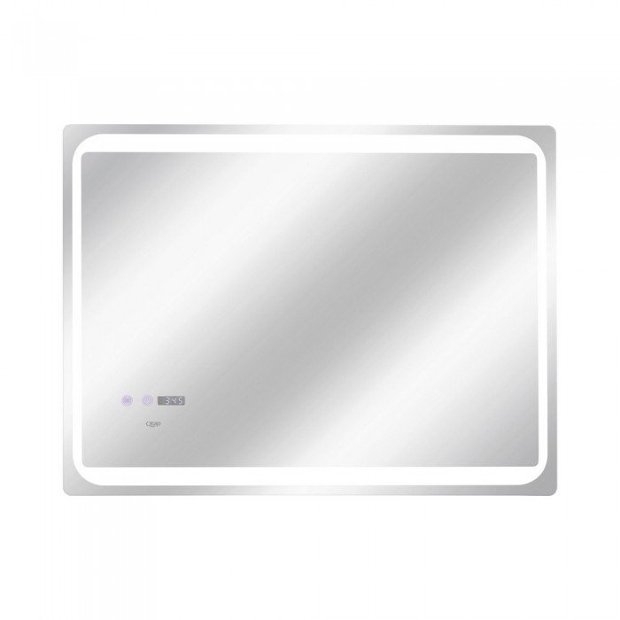 Зеркало Qtap Mideya 800х600 с LED-подсветкой Touch, с антизапотеванием, с часами, диммером QT2078NCF8060W