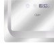 Зеркало Qtap Mideya 800х600 с LED-подсветкой Touch, с антизапотеванием, с часами, диммером QT2078NCF8060W