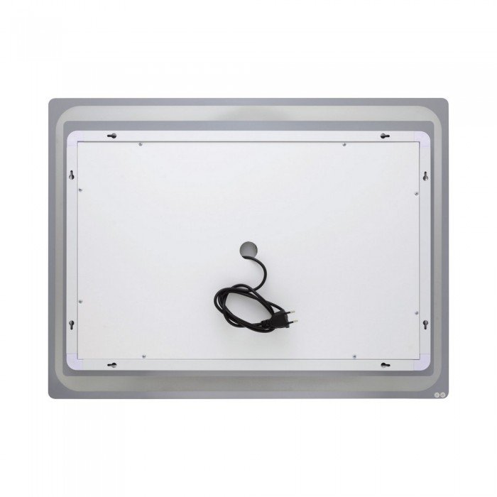 Зеркало Qtap Mideya 800х600 с LED-подсветкой Touch, с антизапотеванием, с часами, диммером QT2078NCF8060W